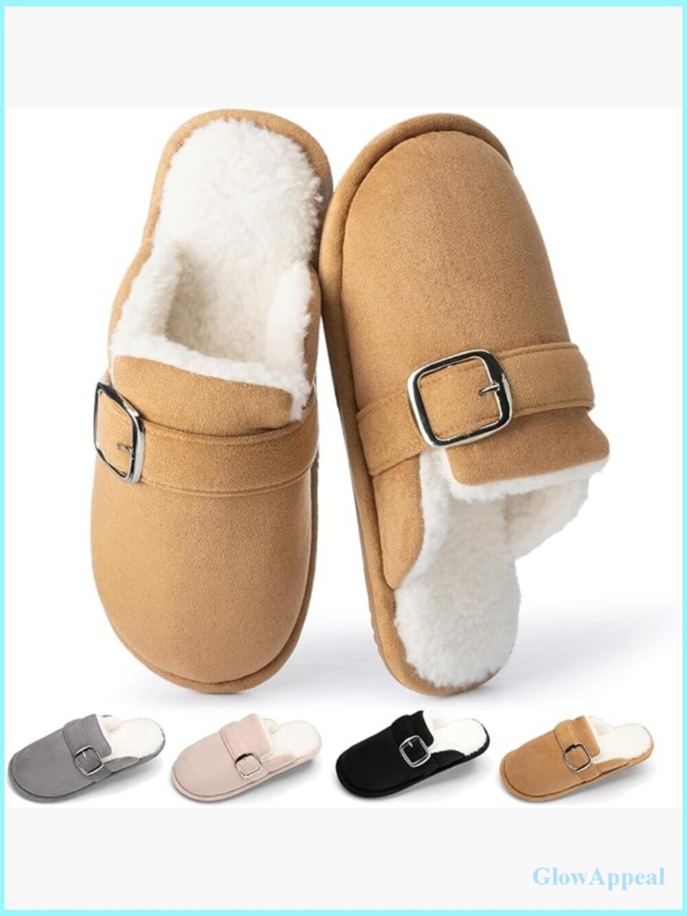 Warm Fuzzy House Slippers Memory Foam Anti-Skid Indoor Outdoor Women
